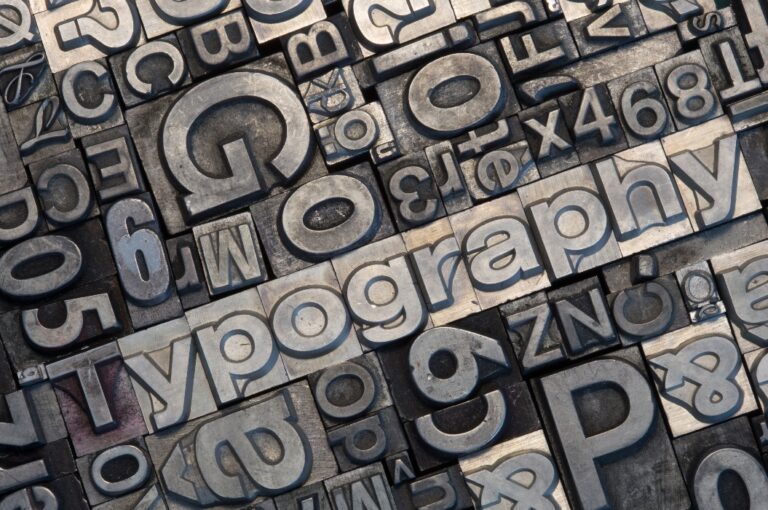 Bleisatz Buchstaben